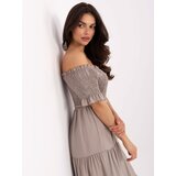 Italy Moda Dress-MI-SK-A2609.96-dark beige | Shoptok.si