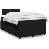 vidaXL Box spring postelja z vzmetnico črna 120x200 cm žamet | Shoptok.si
