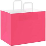  Papirnate vrećice 250 kom s ručkama ružičaste 32x22x24 cm | shoptok.hr