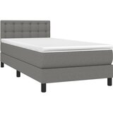 Okvir kreveta s oprugama i madrac tamnosivi 80x200cm od tkanine | shoptok.hr