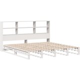  Krevet s regalom za knjige bez madraca bijeli 180x200cm od drva | shoptok.hr