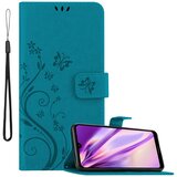 Cadorabo Huawei v cvetlični modri barvi - zaščitni pokrov pri oblikovanju cvetja z magnetnim zapiranjem, stoječimi funkcijami in režami za kartice, (20694191) | Shoptok.si