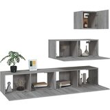  Komplet TV omaric 4-delni siva sonoma inženirski les, (20732478) | Shoptok.si