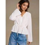 Sinsay Pamučna bluza s rupičastim umetkom | shoptok.hr