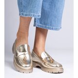 Gemre Golden elegant eco-leather loafers with embellishment Marsella | Shoptok.si