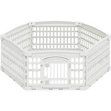  Ograda za Pse s 6 Panoa Bijela 122 x 106 x 40 cm Plastika | shoptok.hr