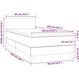 Box spring krevet s madracem tamnozeleni 90x200 cm baršunasti | shoptok.hr