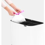 Brabantia Bo Touch Bin 3x11 litrov s tremi vložki iz umetne mase - Bela | Shoptok.si