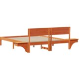  Konstrukcija postelje z vzglavjem Voskast rjav 150 x 200 cm, (5000126632) | Shoptok.si