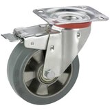 DÖRNER&HELMER 712160 Okretni kotač 160x50mm, ploča 140x110mm, TF, aluminijski kotač sa elastičnim VG gumama, Riku Cijene