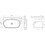Ravak X000001535 Yard 80 x 50 cm keramični umivalnik z nosilcem | Shoptok.si