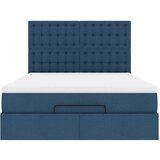  Otomanska postelja z vzmetnico moder 140x190 cm blago, (22054049) | Shoptok.si