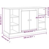  Komoda betonsko siva 100x35,5x60 cm inženirski les, (20654052) | Shoptok.si