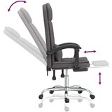  Masažni uredski naslonjač od umjetne kože sivi | shoptok.hr
