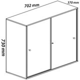 MID.YOU Pisarniški Regal Lona L, Antracit, Barva Hrasta | Shoptok.si