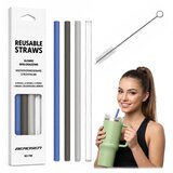 Berdsen plastične slamke za višekratnu upotrebu, set od 4 + četkica za zube | shoptok.hr