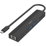Hama 6 ulaza USB 3.2 Gen 1 hub (USB 3.0) s portom za brzo punjenje, sa USB-C utikačem, podržava Ultra HD crna | Eponuda.ba