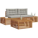  Set vanjskih sofa s jastukom 3 Komad Prirodna i svijetlo siva | Eponuda.ba