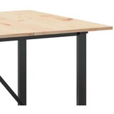 Blagovaonski stol O-oblika 200x100x75 cm od borovine i željeza | shoptok.hr