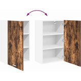 vidaXL viseći ormarić riga dimljeni hrast i bijela 50 x 31 x 80 cm | shoptok.hr