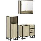  3-dijelni set kupaonskog namještaja boja hrasta sonome drveni | shoptok.hr