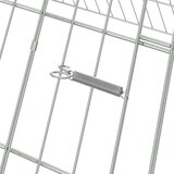 vidaXL Kletka za zajce srebrna 215 x 100 x 85 cm Cinkana jeklena | Shoptok.si