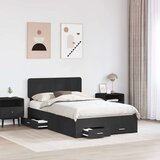  Konstrukcija postelje Črna 135 x 190 cm Konstruiran les, (5000102971) | Shoptok.si