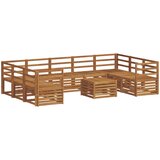  Set vanjskih sofa 10 kom. Prirodna | shoptok.hr