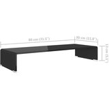 vidaXL Stalak za TV/Monitor Stakleni Crni 80x30x13 cm | shoptok.hr