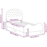 Posteljica za malčke z vzglavjem Svetlo siva 70 x 140 cm Žamet, (5000104918) | Shoptok.si
