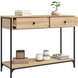  Konzolni stol boja hrasta 100 x 34 5 x 75 cm konstruirano drvo | shoptok.hr