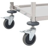 vidaXL Kuhinjska kolica s 4 razine od nehrđajućeg čelika 107x55x125 cm | shoptok.hr