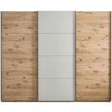 MID.YOU omara z drsnimi vrati, siva, barve hrasta | Shoptok.si