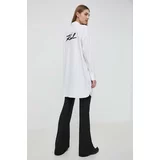 Karl Lagerfeld Bombažna srajca ženska, bela barva