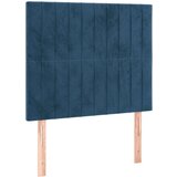 Box spring postelja z vzmetnico temno moder 90x190 cm žamet | Shoptok.si