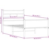  Okvir kreveta bez madraca dimljena boja hrasta 90x200 cm drveni | shoptok.hr