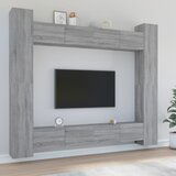 vidaXL 8-dijelni set TV ormarića sivog sonome konstruirano drvo | shoptok.hr