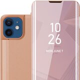 Cadorabo Case, združljiv z Apple v Kunzit Pink - Clear View Zrcalo Zaščitni pokrov s funkcijo stojala 360 stopinj zaščita, (20570214) Cene