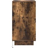  Noćni ormarić s LED svjetlima boja dimljenog hrasta 38x34x65 cm | shoptok.hr