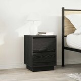  Noćni ormarić s LED svjetlima crni 38x34x50 cm | shoptok.hr