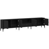 TV Kabal s Ladicom Crna Hrast 200x25x44 cm Konstruirano drvo | shoptok.hr
