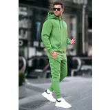 Madmext Green Hooded Basic Tracksuit 5905