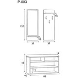 Molarem Home Set za hodnik P-003 - lamelirana ploča - bijeli | shoptok.hr