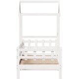  Dnevni krevet s krovom bez madraca bijeli 80x200cm masivno drvo | shoptok.hr