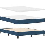 Box Spring Krevet s Madracem Plavi 140x200 cm Tkanina | shoptok.hr