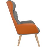  Stolica za opuštanje od tkanine i PVC-a tamnosiva | shoptok.hr