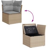  Sjedeća garnitura za vrt 9 kom. Bež i svijetlo siva poliratan 289 x 178,5 x 69 cm | shoptok.hr