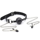 Ohmama Fetish Breatherable Ball Gag With Nipple Clamps Cijene