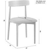 Bessagi Home stol noah, siva, masiven hrast | Shoptok.si