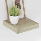  Plutajuće zidne police 2 kom boja hrasta 23 x 23,5 x 3,8 cm MDF | shoptok.hr